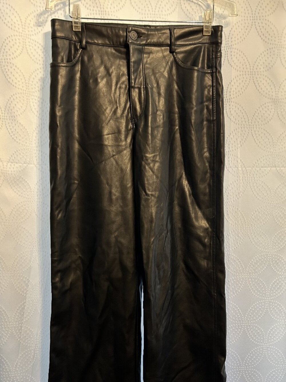 Faux Leather Straight Pants from Garage Size Medium